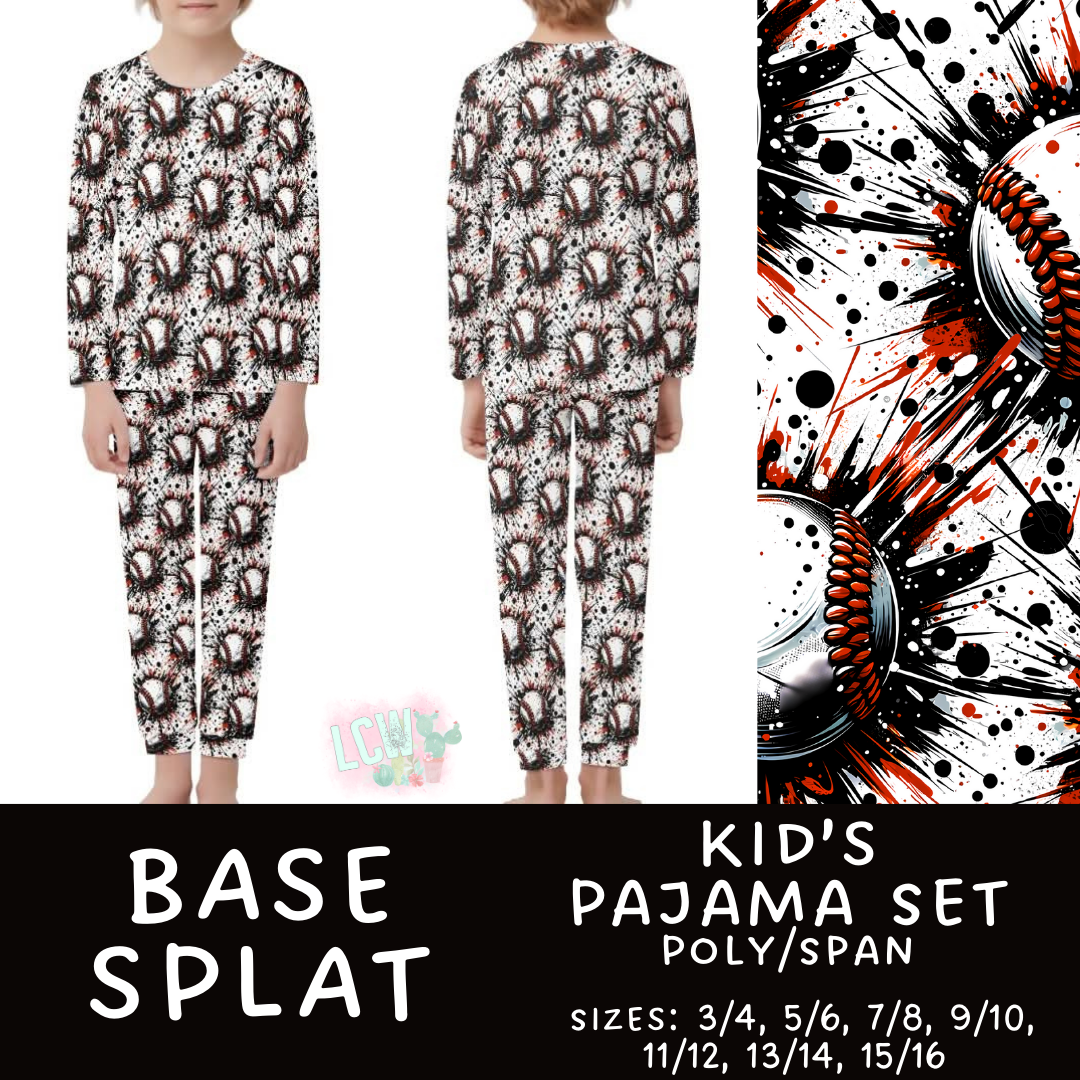 Batch #344 - Family Pajama Party - Closes 5/23 - ETA late July - Base Splat Kid's Pajama Sets