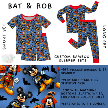 Bat & Rob Bamboo Short Sleeper Set - 5T, 6T & 7T