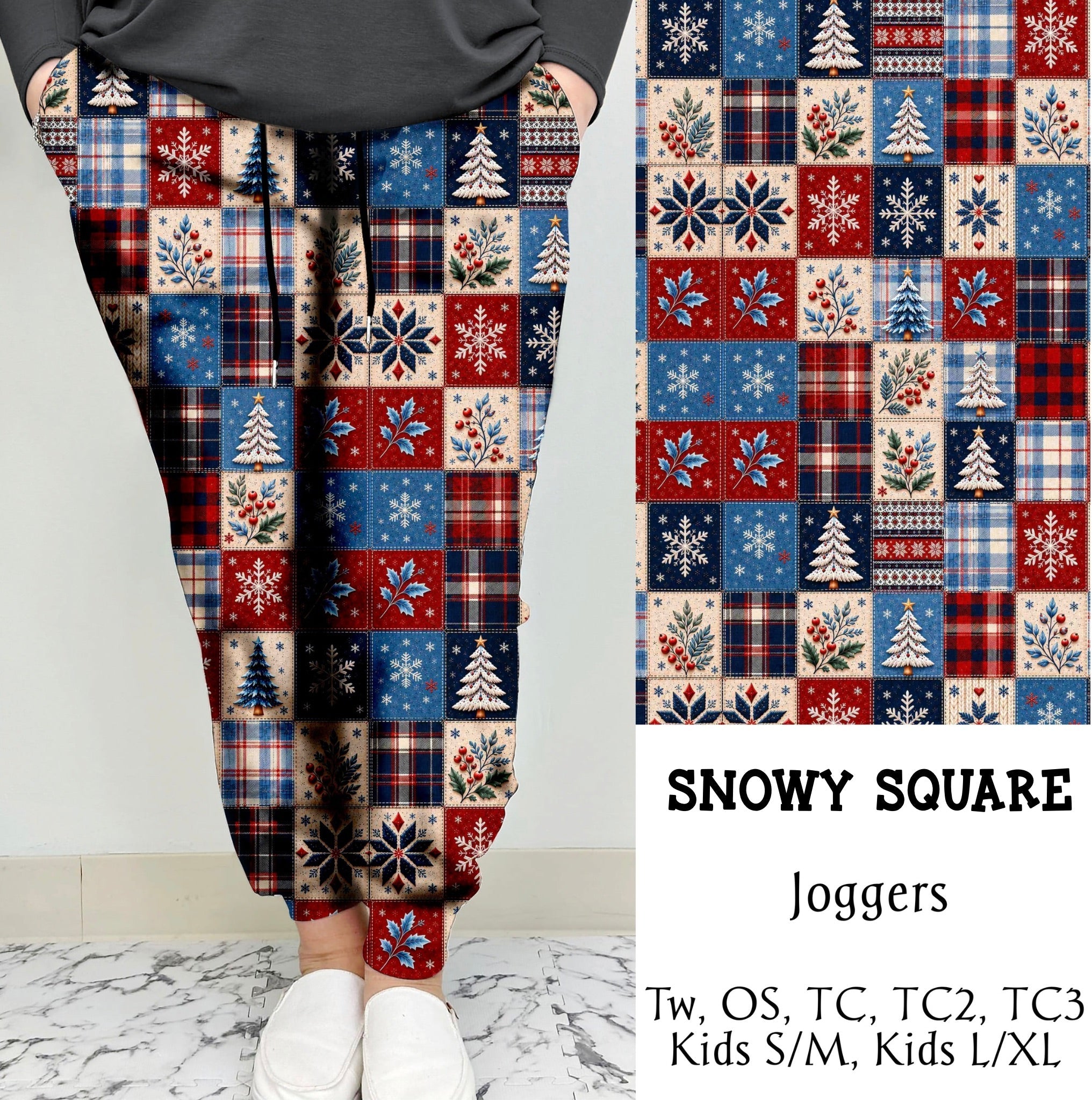 Snowy Square Leggings/Joggers | Run Ends 9/8 | ETA 42 days