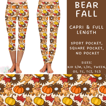 Batch #210 - Magical Fall - Closes 10/4 - ETA mid Nov - Bear Fall Full and Capri Length Leggings