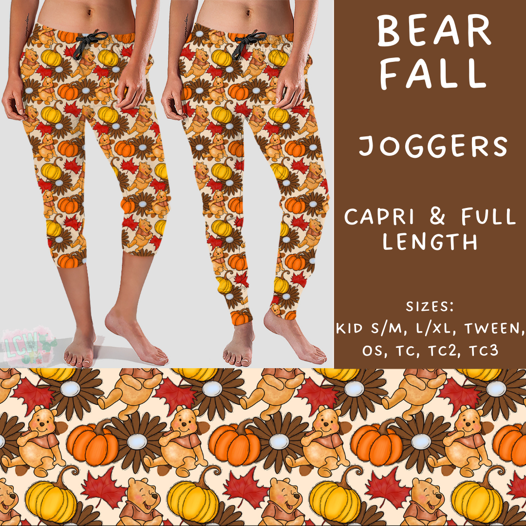 Batch #210 - Magical Fall - Closes 10/4 - ETA mid Nov - Bear Fall Full and Capri Length Joggers