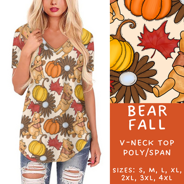 Batch #212 - Magical Fall Sets - Closes 10/8 - ETA mid Nov - Bear Fall V-Neck Tee