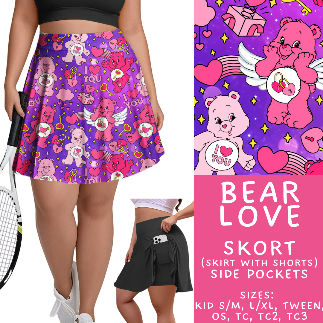 Batch #457 - Magical Character Love Collection - Closes 12/1 - ETA mid Jan - Bear Love Skort