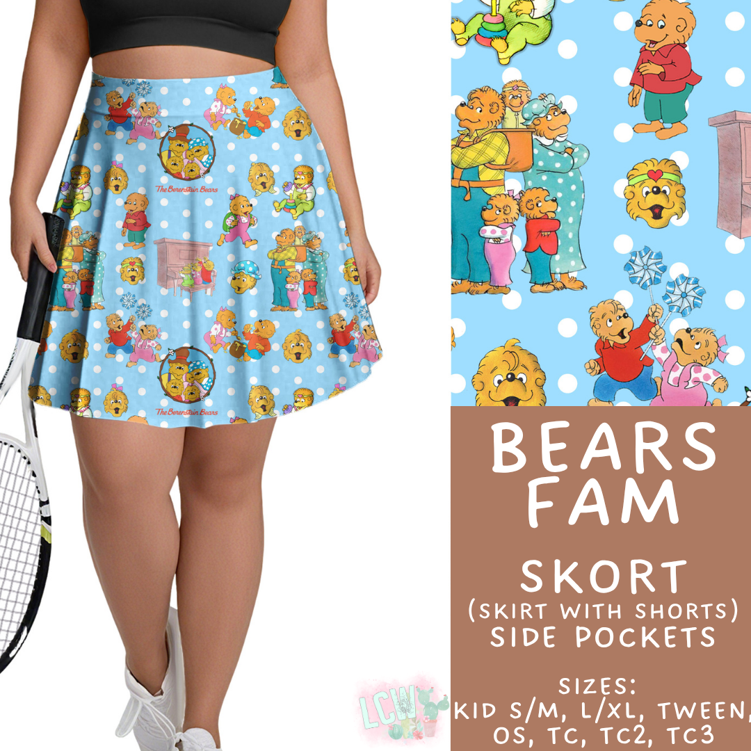 Batch #456 - Storybook Collection 4 - Closes 11/28 - ETA late Jan - Bears Fam Skort