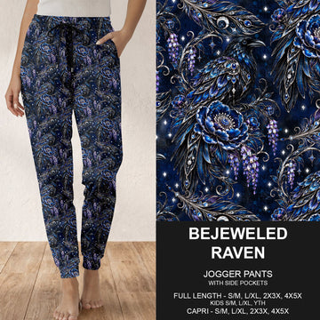 B319 - Preorder Bejeweled Raven Joggers (Closes 11/01. ETA: early Jan.)