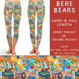 Ready to Ship - Bere Bears Full Length Leggings - Square Pocket TC