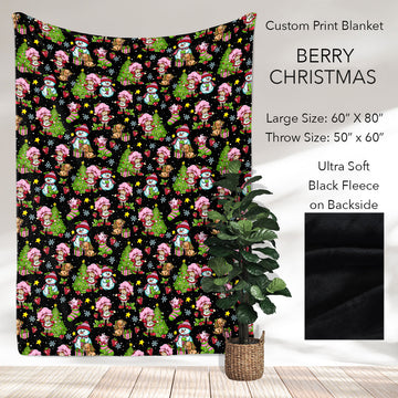 B186 - Pre-Order Berry Christmas Fleece Blanket (Closes 10/04. ETA: early Dec)