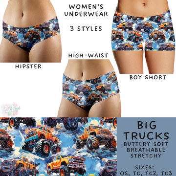 Batch #244 - Comfortable Underwear 2 - Closes 11/27 - ETA mid/late Jan - Big Trucks Women's Underwear