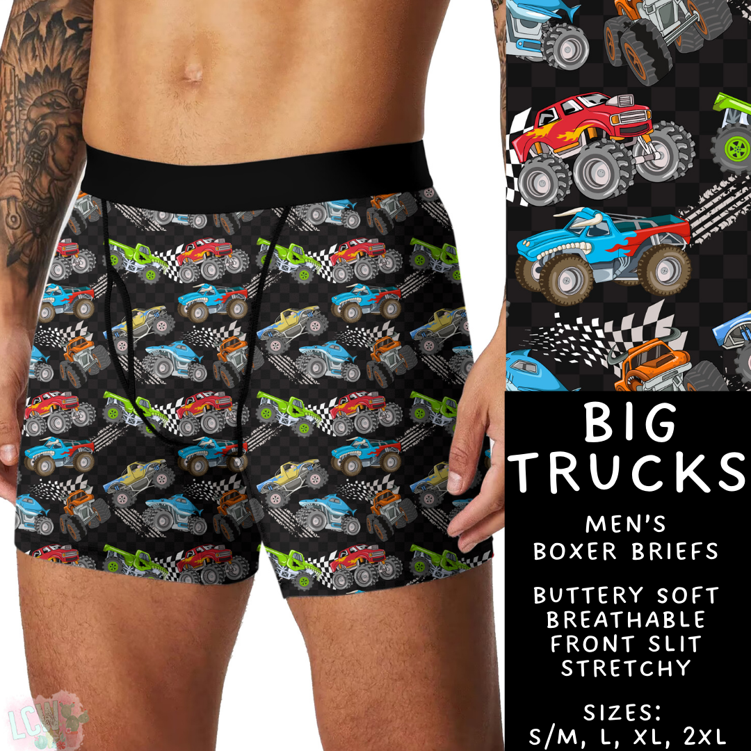 Batch #340 - Comfortable Underwear 4 - Closes 5/16 - ETA early July - Big Trucks Men's Boxer Briefs