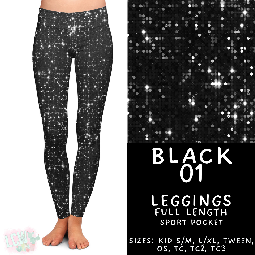 Batch #459 - Black Collection - Closes 12/4 - ETA late Jan - Black 01 Full Length Leggings