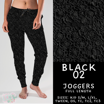 Batch #459 - Black Collection - Closes 12/4 - ETA late Jan - Black 02 Joggers