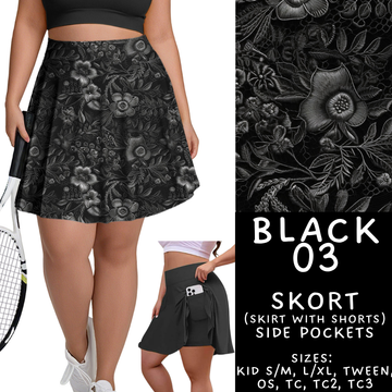 Batch #459 - Black Collection - Closes 12/4 - ETA late Jan - Black 03 Skort