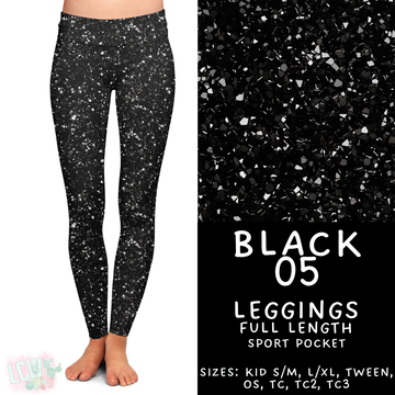 Batch #459 - Black Collection - Closes 12/4 - ETA late Jan - Black 05 Full Length Leggings