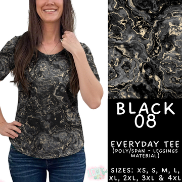 Batch #459 - Black Collection - Closes 12/4 - ETA late Jan - Black 08 Everyday Tee