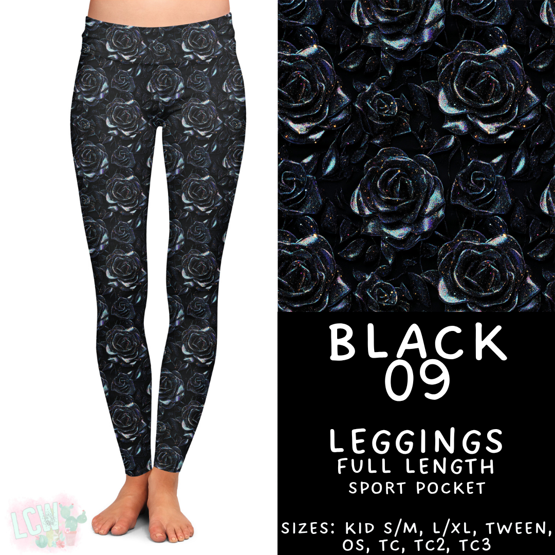 Batch #459 - Black Collection - Closes 12/4 - ETA late Jan - Black 09 Full Length Leggings