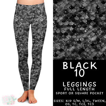 Batch #459 - Black Collection - Closes 12/4 - ETA late Jan - Black 10 Full Length Leggings