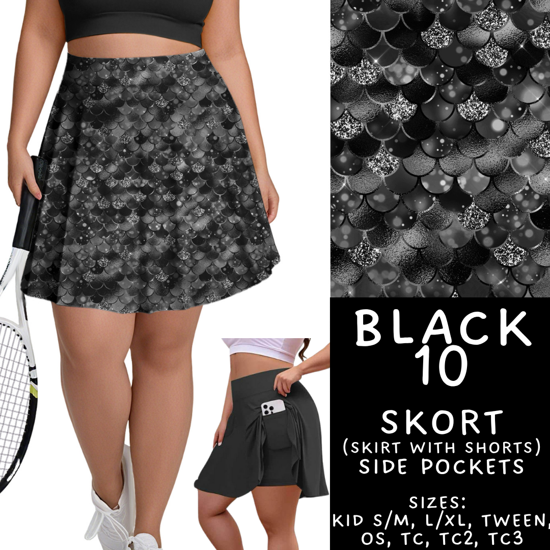 Batch #459 - Black Collection - Closes 12/4 - ETA late Jan - Black 10 Skort