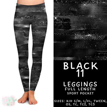 Batch #459 - Black Collection - Closes 12/4 - ETA late Jan - Black 11 Full Length Leggings