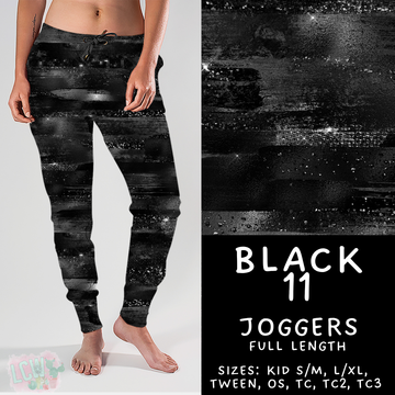 Batch #459 - Black Collection - Closes 12/4 - ETA late Jan - Black 11 Joggers