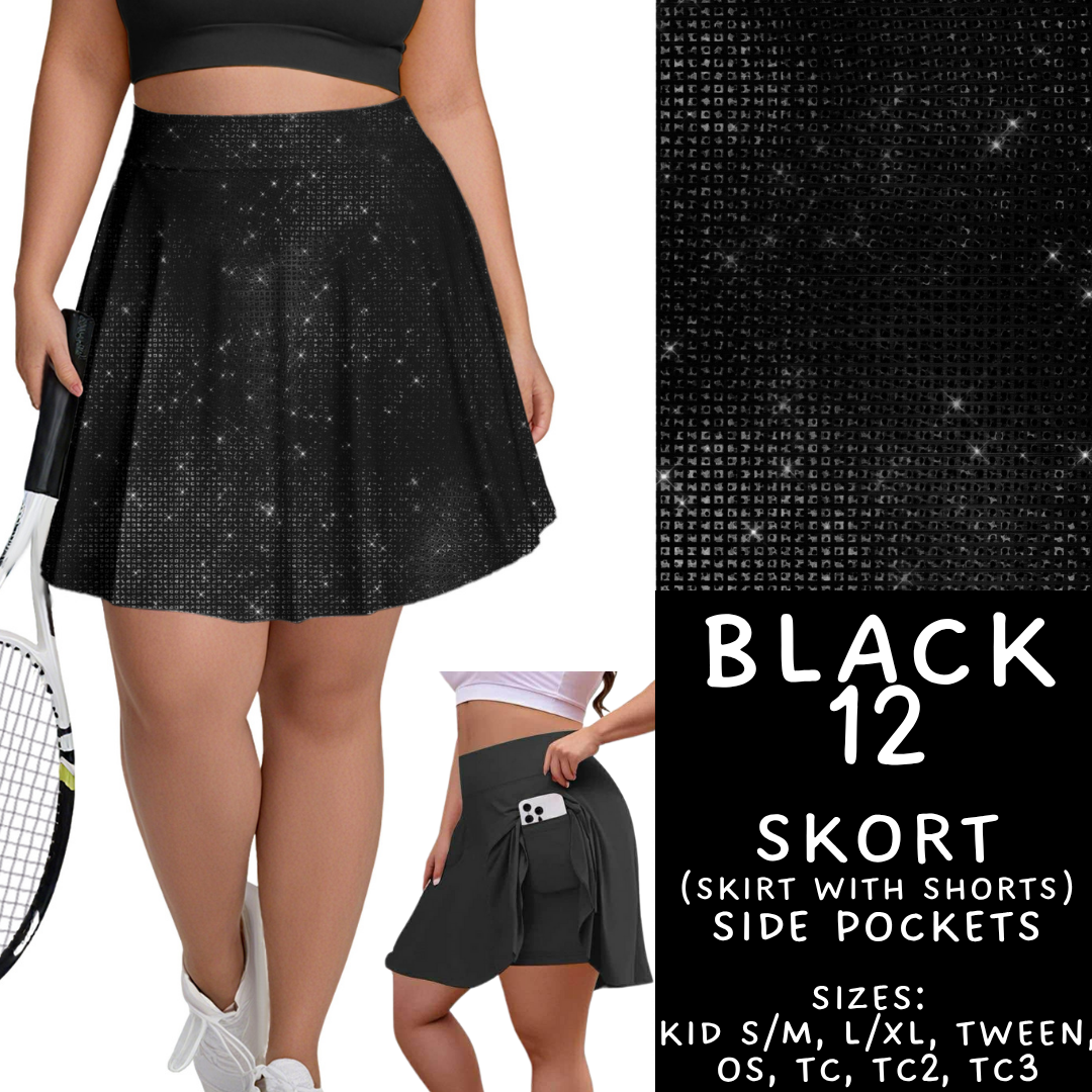 Batch #459 - Black Collection - Closes 12/4 - ETA late Jan - Black 12 Skort