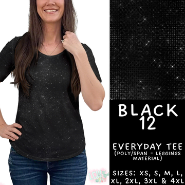 Batch #459 - Black Collection - Closes 12/4 - ETA late Jan - Black 12 Everyday Tee