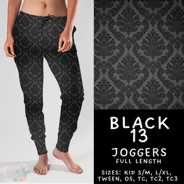 Batch #459 - Black Collection - Closes 12/4 - ETA late Jan - Black 13 Joggers