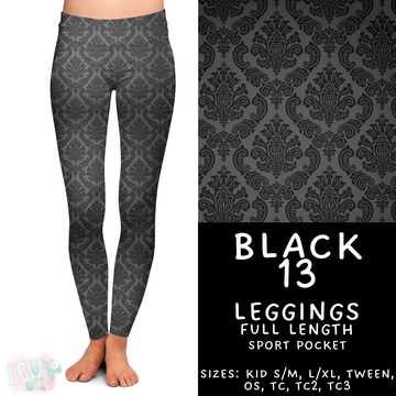 Batch #459 - Black Collection - Closes 12/4 - ETA late Jan - Black 13 Full Length Leggings