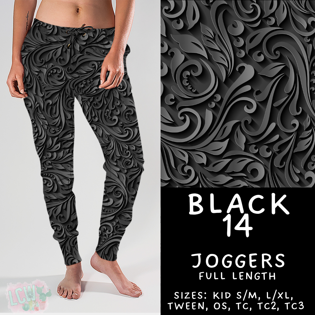 Batch #459 - Black Collection - Closes 12/4 - ETA late Jan - Black 14 Joggers