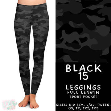 Batch #459 - Black Collection - Closes 12/4 - ETA late Jan - Black 15 Full Length Leggings