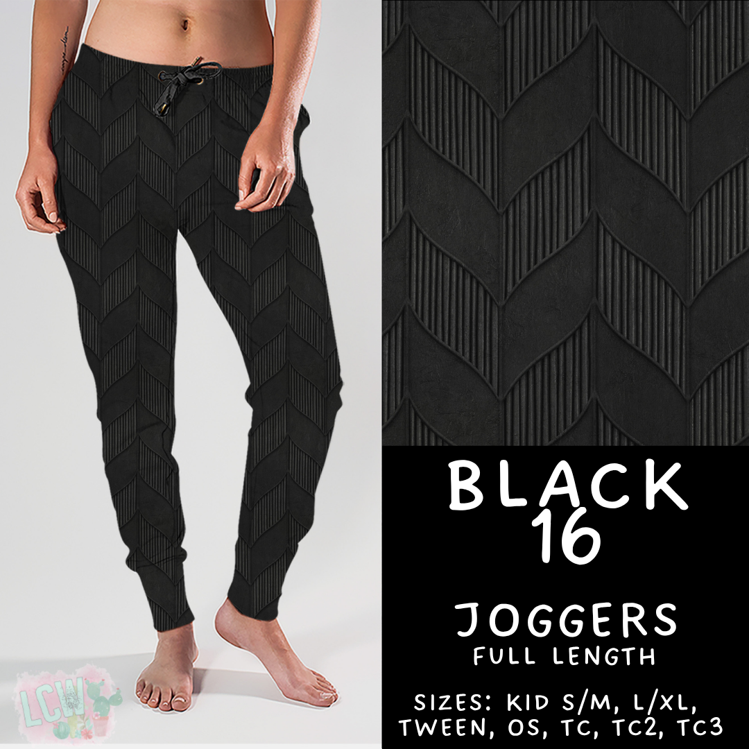 Batch #459 - Black Collection - Closes 12/4 - ETA late Jan - Black 16 Joggers
