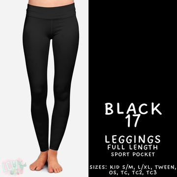 Batch #459 - Black Collection - Closes 12/4 - ETA late Jan - Black 17 Full Length Leggings