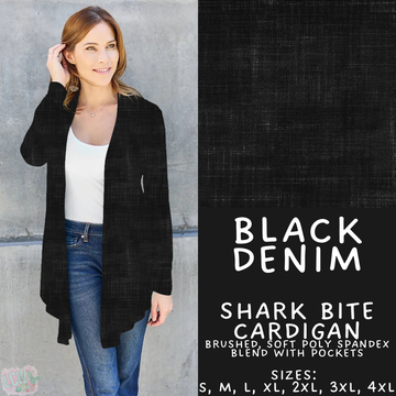 Batch #481 - Colorful Denim - Closes 1/26 - ETA late March - Black Denim Cardigan