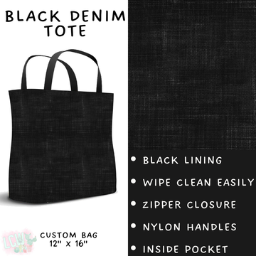 Batch #481 - Colorful Denim - Closes 1/26 - ETA late March - Black Denim Tote