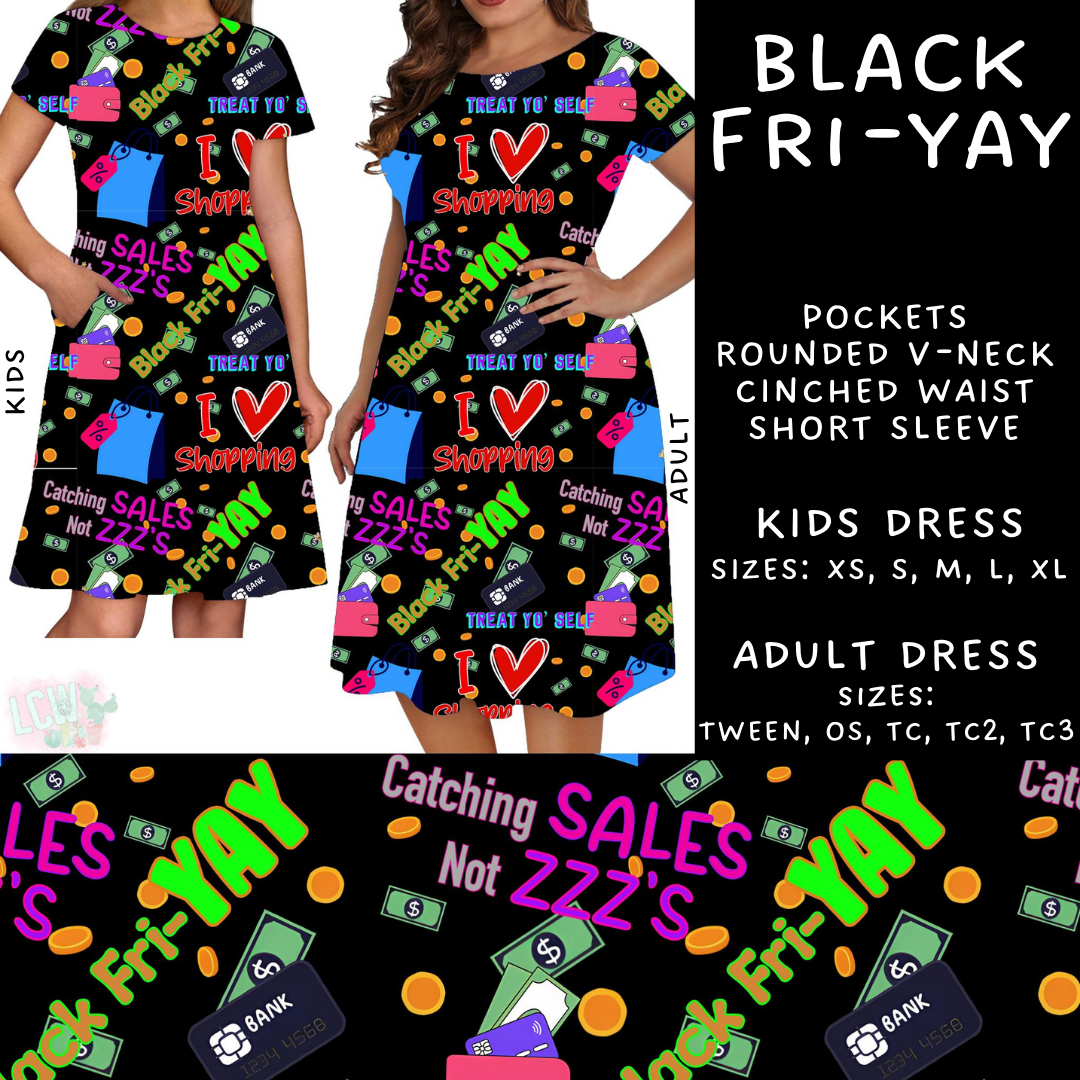 Batch #223 - Black Friday - Closes 10/18 - ETA mid Nov - Black Fri-yay Adult & Kids Dresses