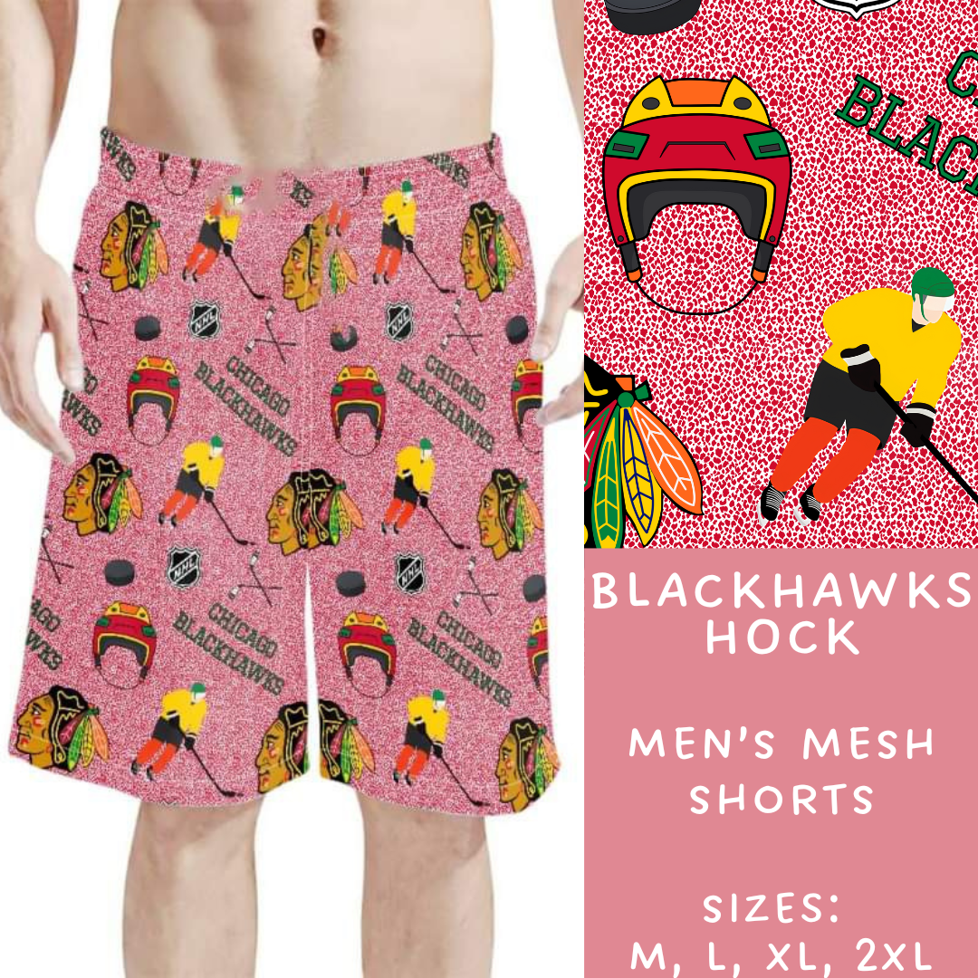 Batch #243 - Hockey - Closes 11/25 - ETA mid Jan - Black Hawks Hock Men's Shorts