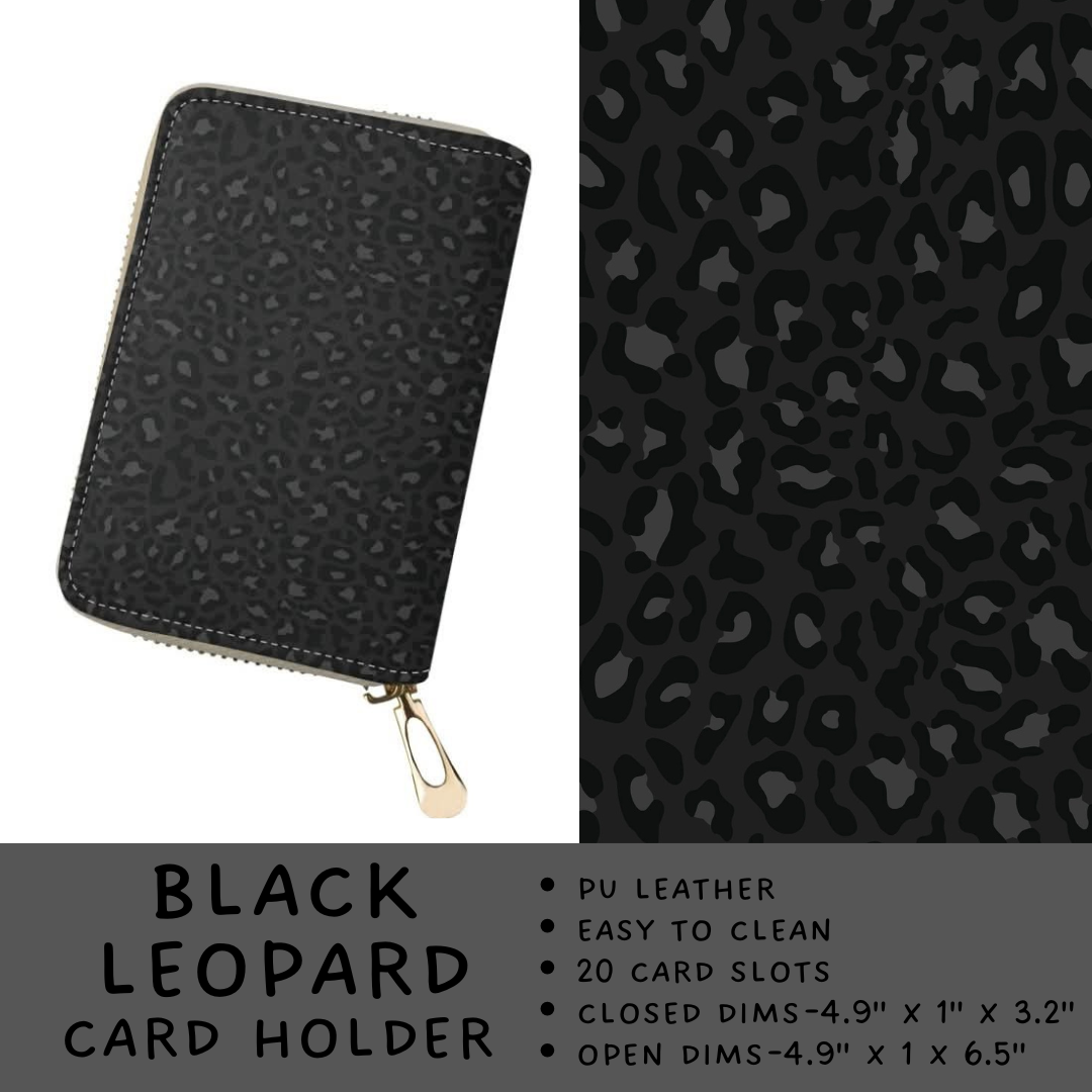 Batch #265 - Card Holders & Foldable Wallets - Closes 1/1 - ETA mid Feb - Black Leopard Card Holder