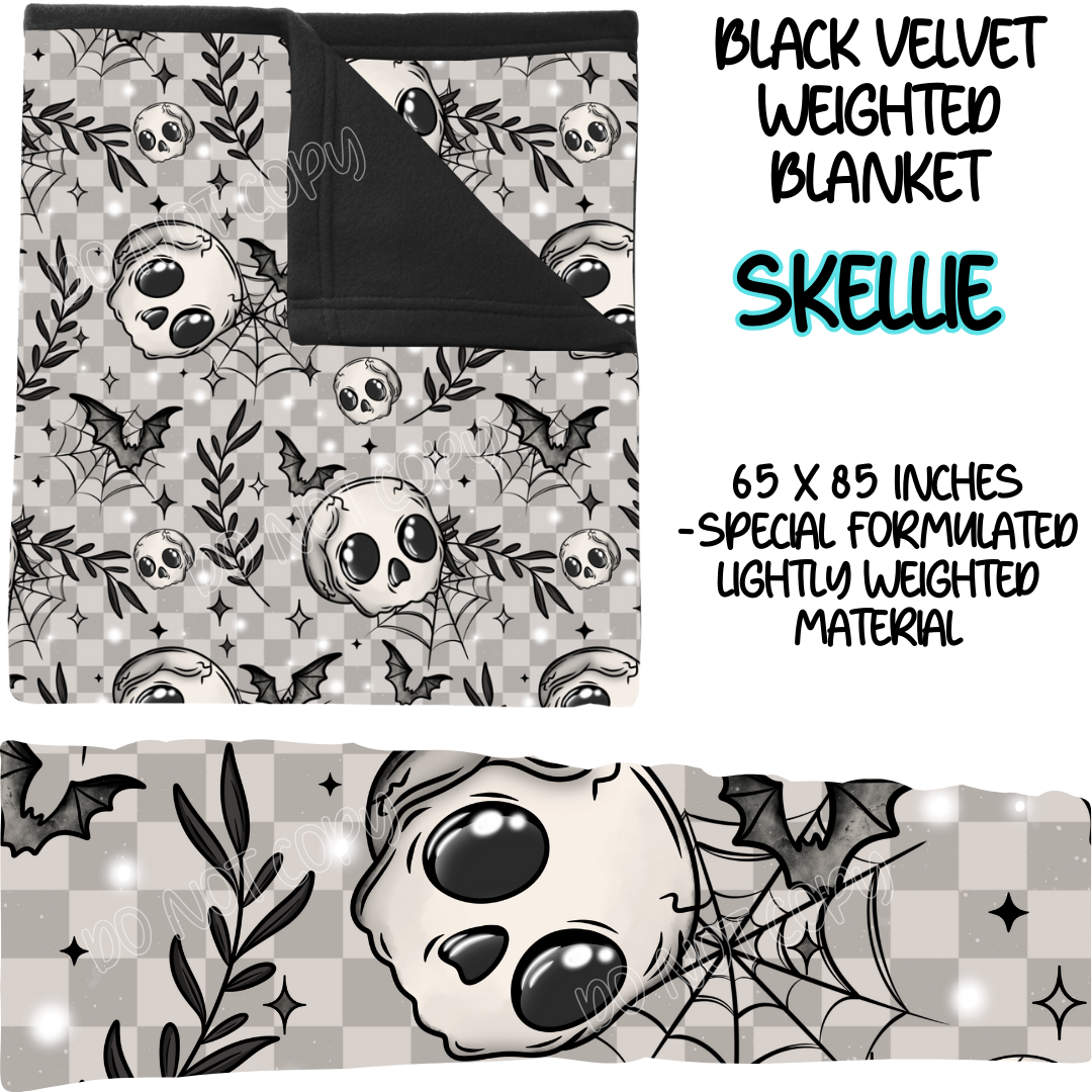 SKELLE - BLACK VELVET WEIGHTED BLANKET ROUND 4 PREORDER CLOSING 10/16