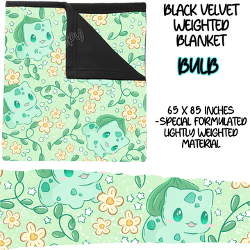 BULB - BLACK VELVET WEIGHTED BLANKET ROUND 4 PREORDER CLOSING 10/16