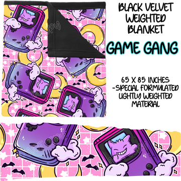 GAME GANG - BLACK VELVET WEIGHTED BLANKET ROUND 4 PREORDER CLOSING 10/16