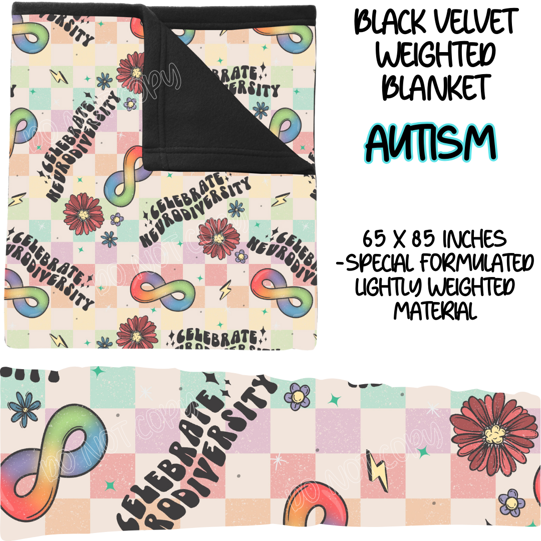 AUTISM - BLACK VELVET WEIGHTED BLANKET ROUND 4 PREORDER CLOSING 10/16