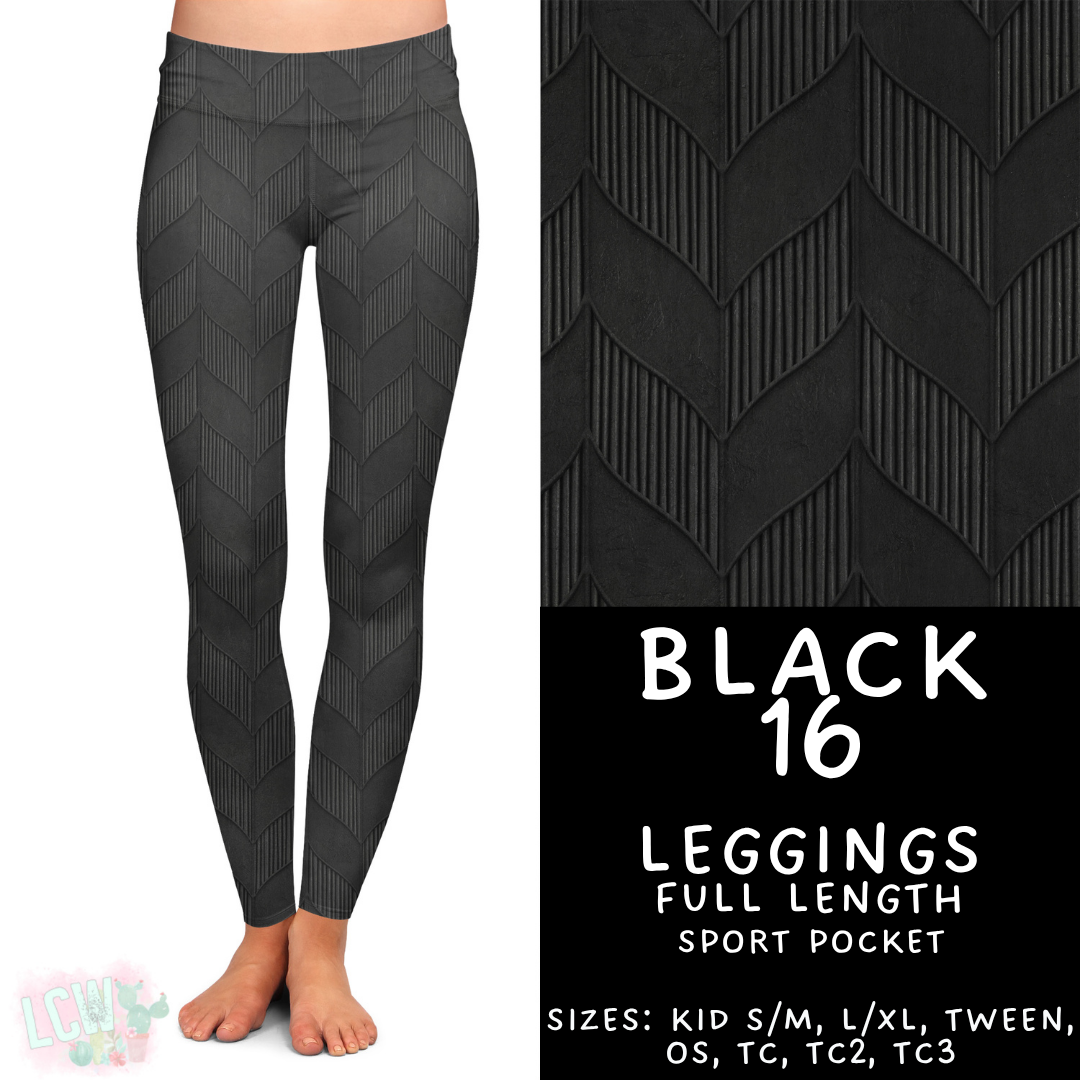 Batch #459 - Black Collection - Closes 12/4 - ETA late Jan - Black 16 Full Length Leggings