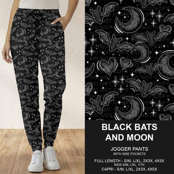 B295 - Preorder Black Bats and Moon Joggers (Closes 6/14. ETA: late Aug.)