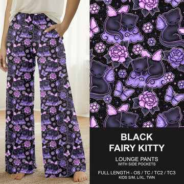 B267 - Preorder Black Fairy Kitty Lounge Pants (Closes 12/21. ETA late Feb.)