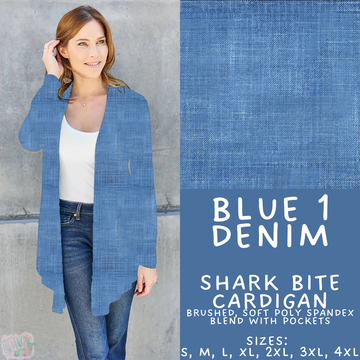 Batch #481 - Colorful Denim - Closes 1/26 - ETA late March - Blue 1 Denim Cardigan