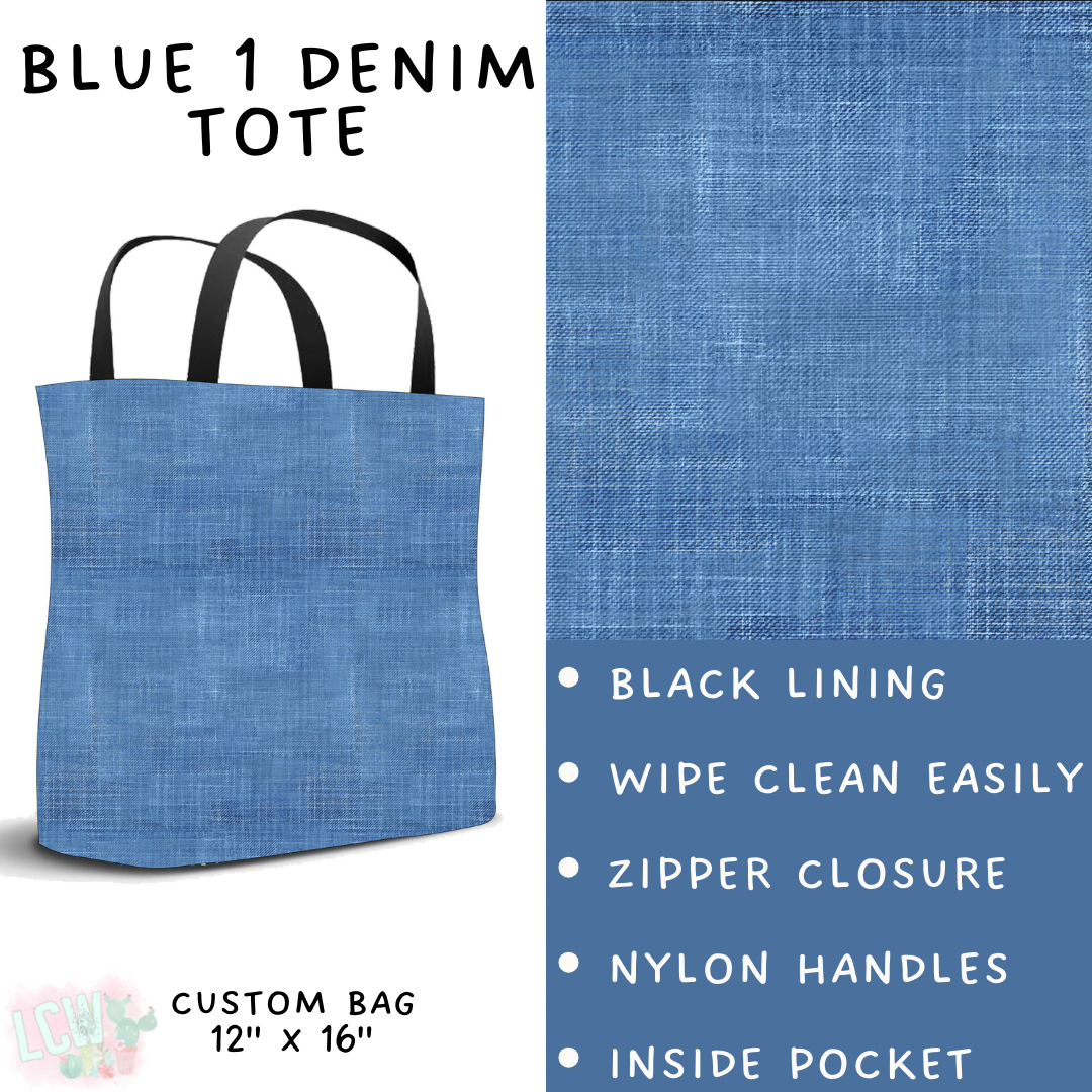Batch #481 - Colorful Denim - Closes 1/26 - ETA late March - Blue 1 Denim Tote