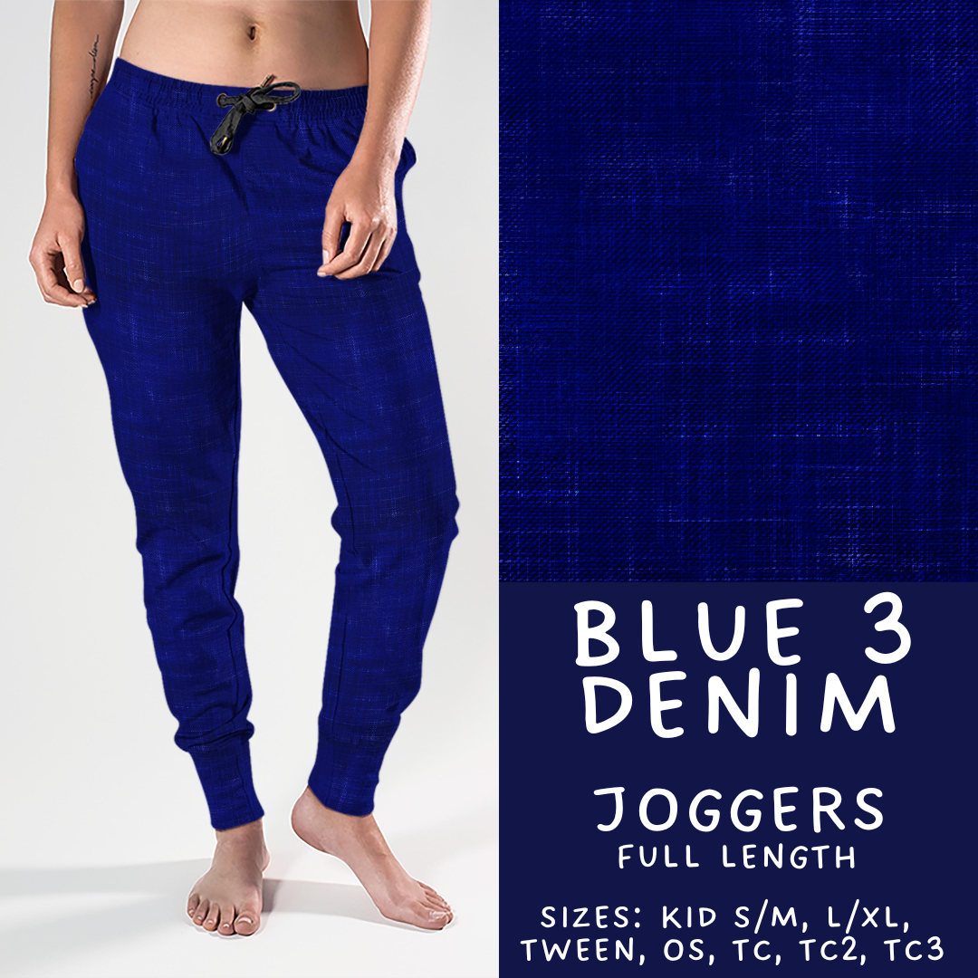 Batch #481 - Colorful Denim - Closes 1/26 - ETA late March - Blue 3 Denim Joggers