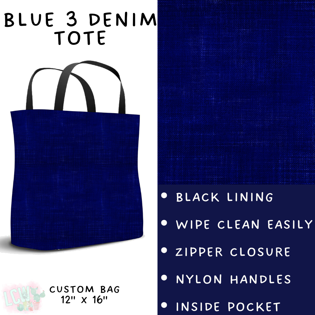 Batch #481 - Colorful Denim - Closes 1/26 - ETA late March - Blue 3 Denim Tote