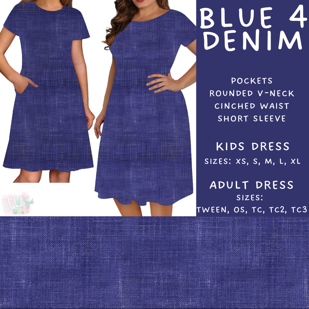 Batch #481 - Colorful Denim - Closes 1/26 - ETA late March - Blue 4 Denim Adult & Kids Dresses