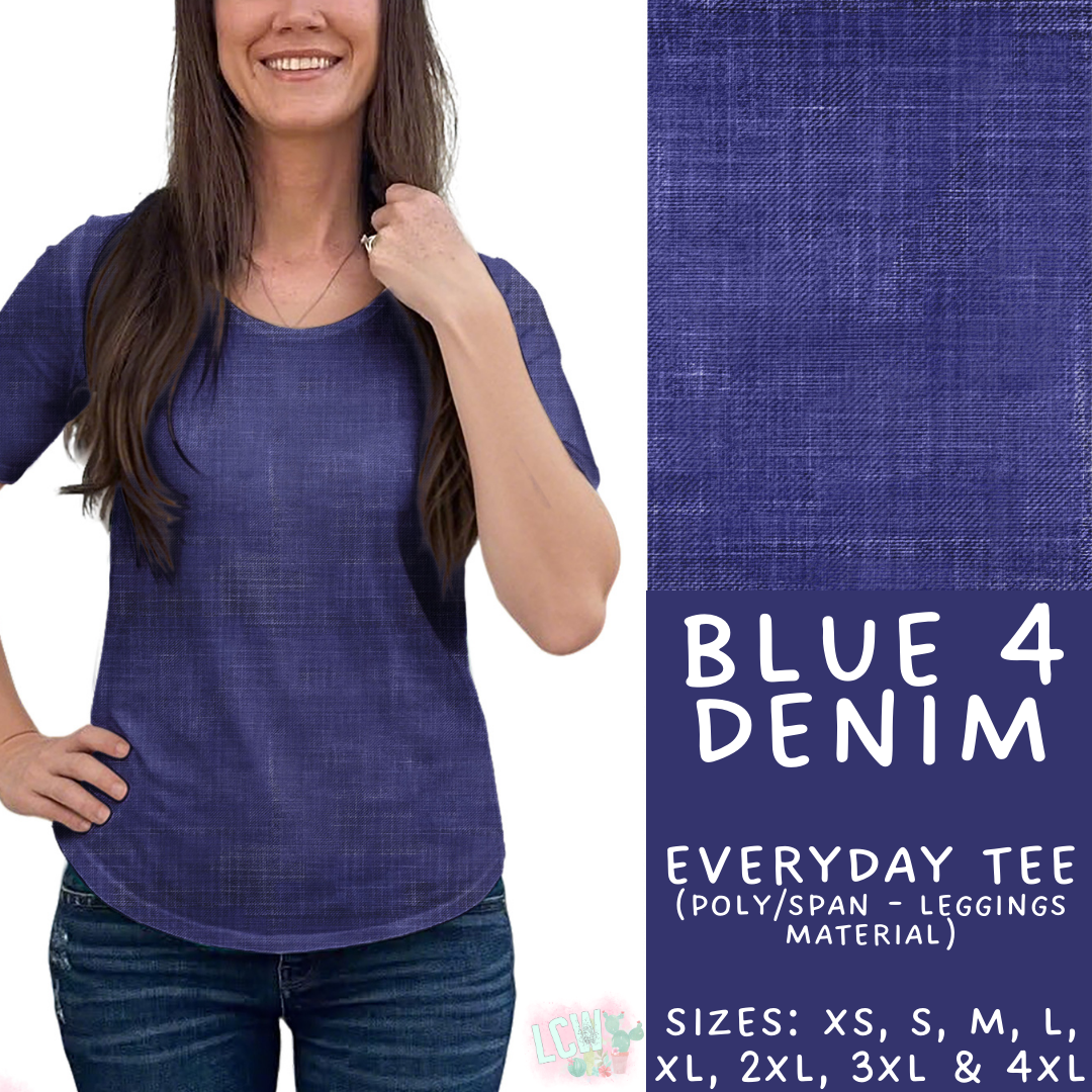 Batch #481 - Colorful Denim - Closes 1/26 - ETA late March - Blue 4 Denim Everyday Tee