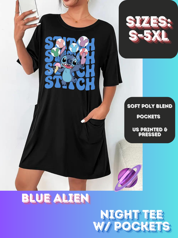 BLUE ALIEN-SLEEP SHIRT-PREORDER CLOSING 9/20